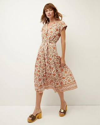 Lexington Floral Block-Print Dress | Veronica Beard