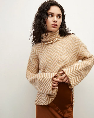 Bolina Herringbone Knit Sweater | Veronica Beard