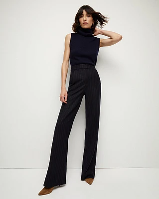 Tonelli Pinstripe Wide-Leg Pant | Veronica Beard