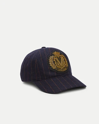 Pinstriped Wool Baseball Cap | Veronica Beard