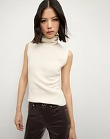 Mazzy Cashmere Turtleneck in Ivory | Veronica Beard