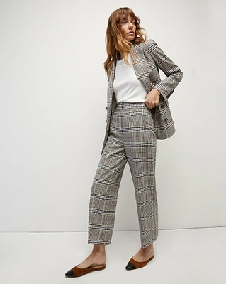 Brixton Plaid Wide-Leg Cropped Pant | Veronica Beard