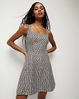 Delphine Sleeveless Fit & Flare Tweed Dress | Veronica Beard