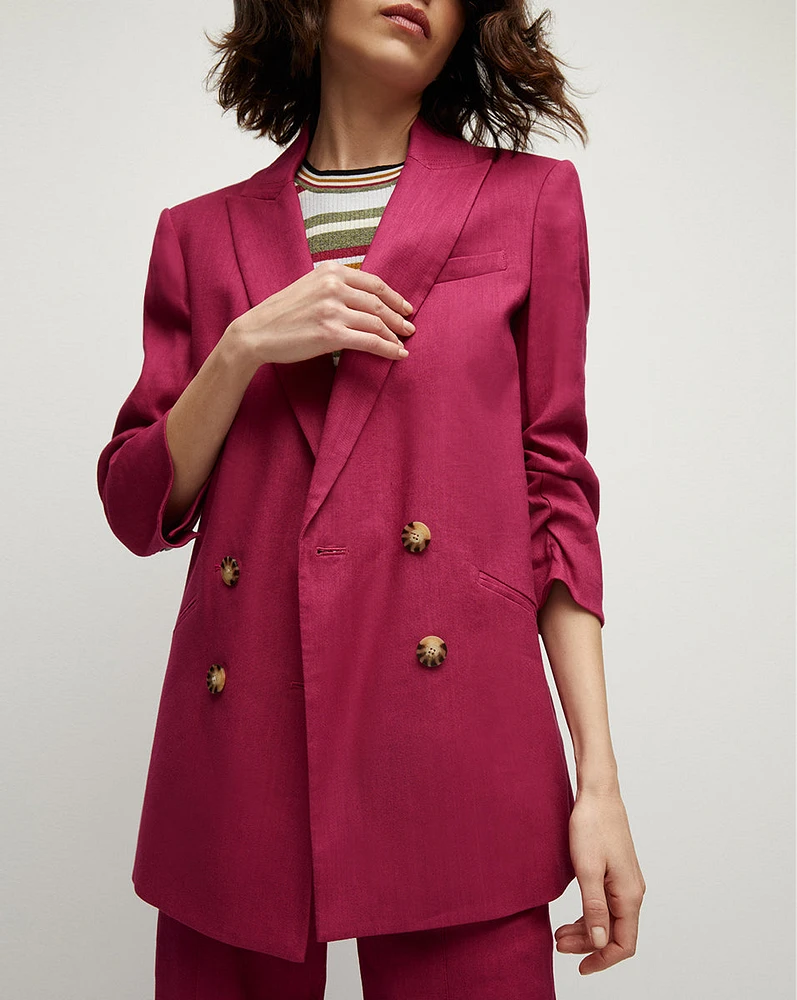 Kiernan Wildberry Linen Dickey Jacket | Veronica Beard