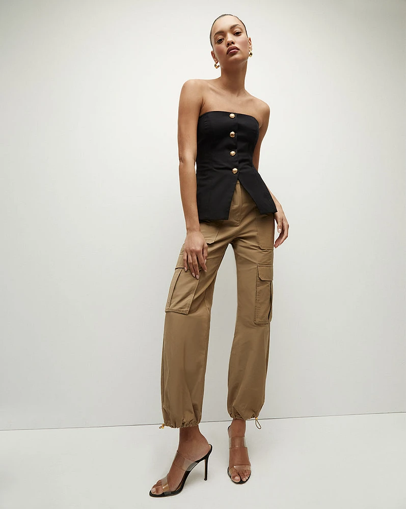 Dari Wide-Leg Cargo Jogger Pant | Veronica Beard