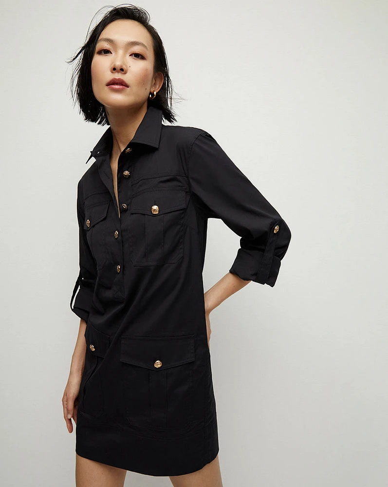 Saude Cargo Dress in Black | Veronica Beard