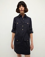 Saude Cargo Dress in Navy | Veronica Beard