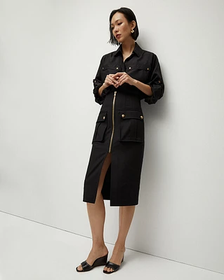 Dallas Black Midi Cargo Skirt | Veronica Beard