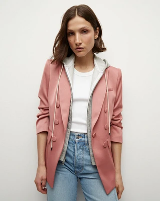 Tomi Satin Dickey Jacket in Rose | Veronica Beard