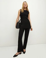 Massaro Rib-Knit Pant in Black | Veronica Beard