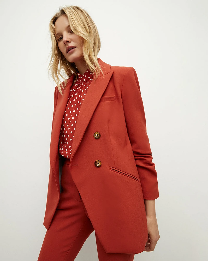 Hirsh Dickey Jacket in Brick Red | Veronica Beard