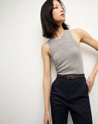 Jerrel Cashmere Tank Top in Heather Grey | Veronica Beard