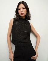 Katmai Lace Top in Black | Veronica Beard