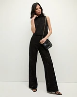 Tonelli Lace Pant in Black | Veronica Beard