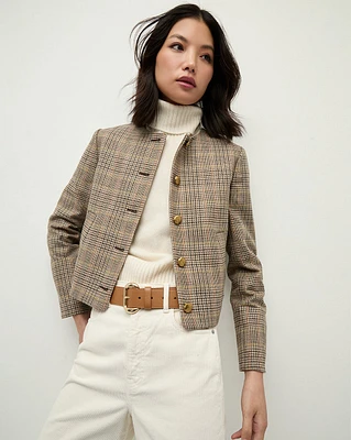 Andrea Plaid Jacket in Russet Multi | Veronica Beard