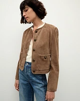 Andrea Suede Jacket in Bark | Veronica Beard