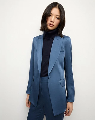 Long And Lean Dickey Jacket in Blue Stone | Veronica Beard