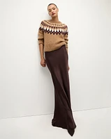 Medina Silk Skirt in Dark Chocolate | Veronica Beard