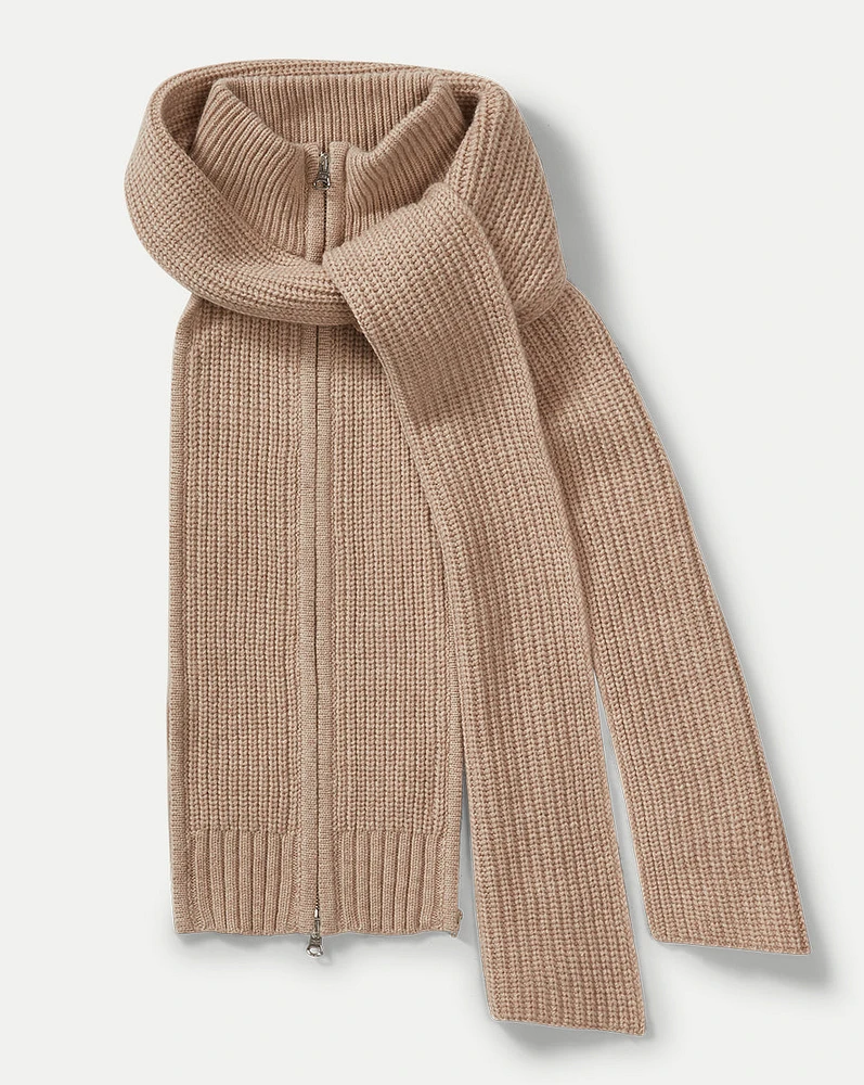 Dorsey Cashmere Scarf Dickey in Oatmeal | Veronica Beard