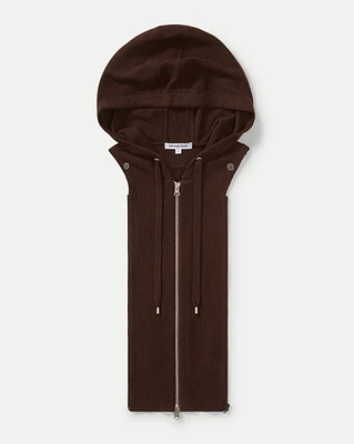 Cashmere Hoodie Dickey in Dark Chocolate | Veronica Beard