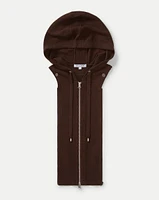 Cashmere Hoodie Dickey in Dark Chocolate | Veronica Beard