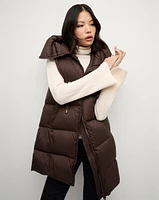 Bria Puffer Vest in Dark Chocolate | Veronica Beard