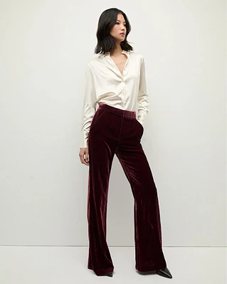 Lebone Pant in Wine | Veronica Beard