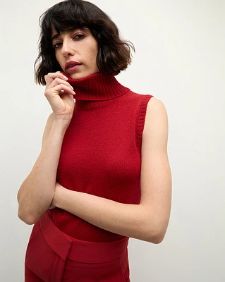 Mazzy Cashmere Turtleneck in Crimson | Veronica Beard