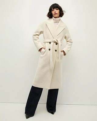 Della Wool Dickey Coat in Ecru | Veronica Beard