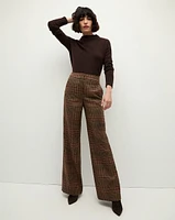 Tonelli Plaid Pant in Camel/Black | Veronica Beard