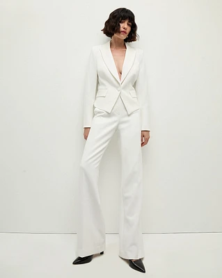 Tonelli Tuxedo Stripe Pant in White | Veronica Beard