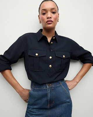 Colvin Top in Navy | Veronica Beard