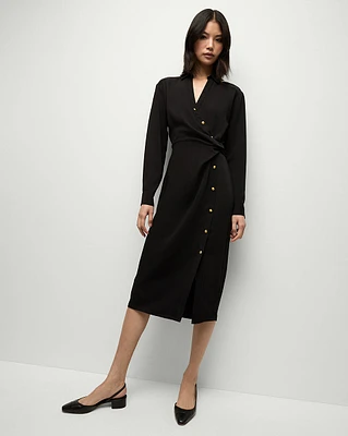 Wright Midi Dress in Black | Veronica Beard