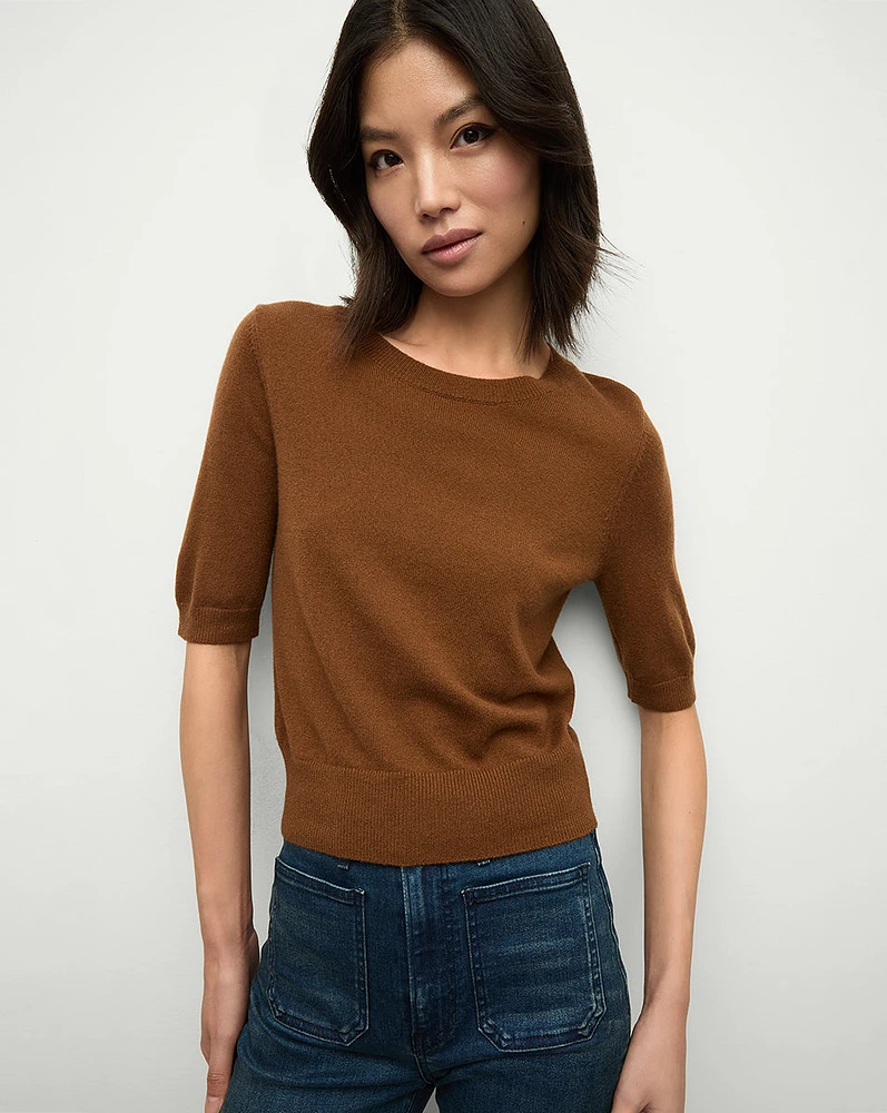 Shana Cashmere Sweater in Whisky | Veronica Beard