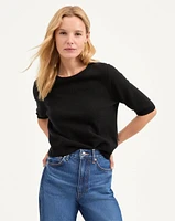 Shana Cashmere Sweater in Black | Veronica Beard