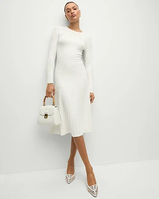 Nami Sweater Dress in Off-White | Veronica Beard