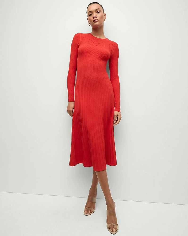 Nami Sweater Dress in Poppy | Veronica Beard