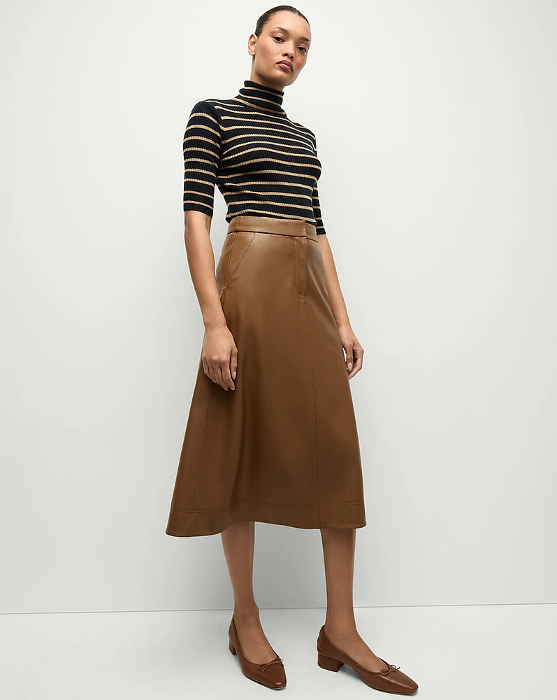 Louise A-Line Skirt in Whisky | Veronica Beard