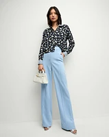 Edia Wide-Leg Pants in Light Blue | Veronica Beard