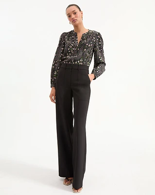 Cole Wide-Leg Pant in Black | Veronica Beard