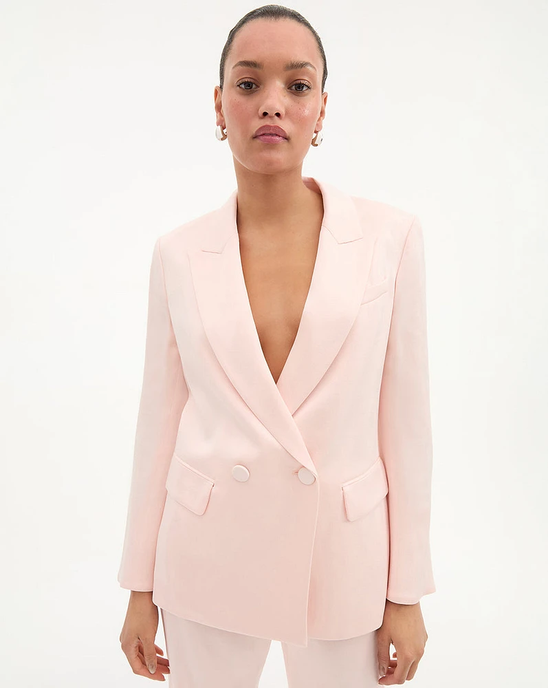 Sevyn Blazer Jacket in Pink Shell | Veronica Beard