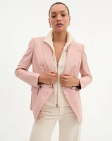 Miller Leather Dickey Jacket in Pink Clay | Veronica Beard