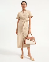 Tabby Midi Dress in Stone Khaki | Veronica Beard