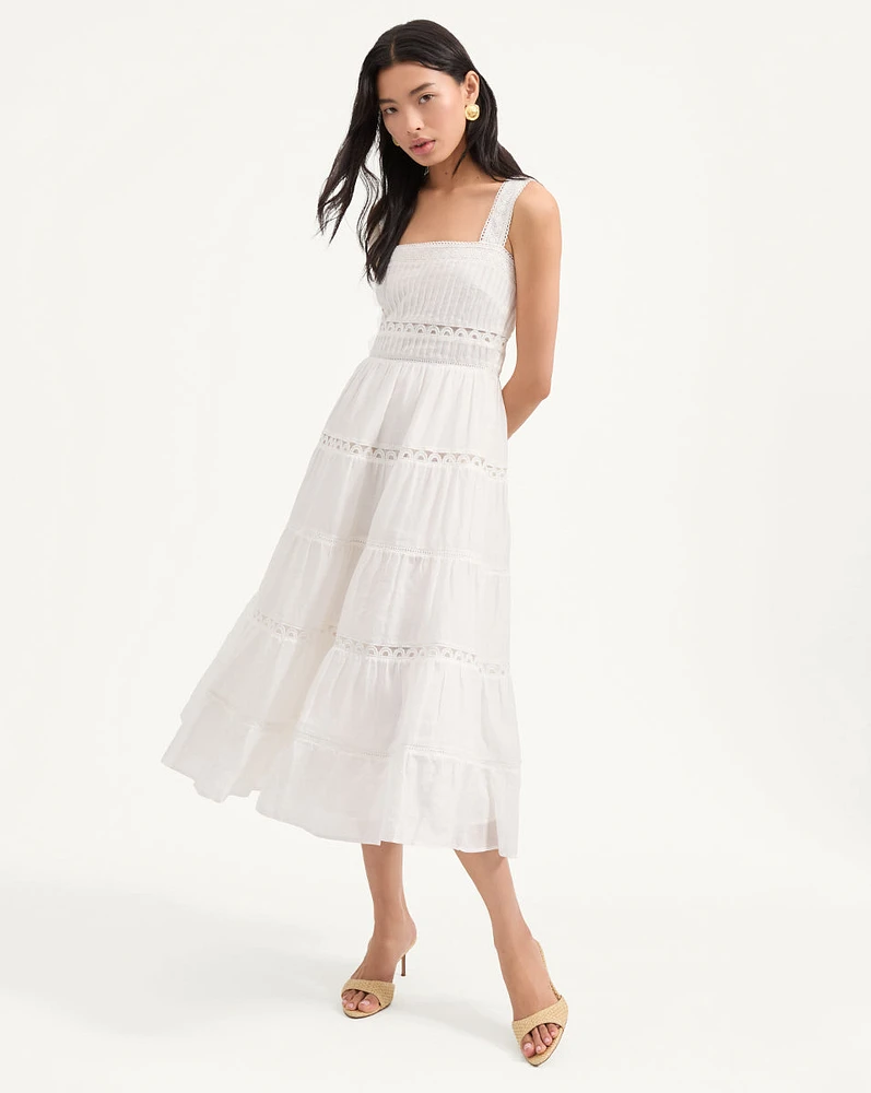 Lucien Dress in Off-White | Veronica Beard