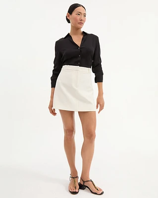 Sadie A-Line Skirt in White | Veronica Beard