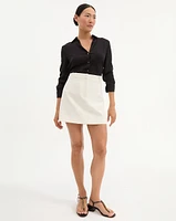 Sadie A-Line Skirt in White | Veronica Beard