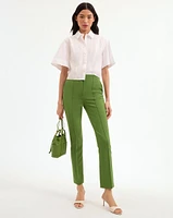 Kean Trouser Pants in Green | Veronica Beard