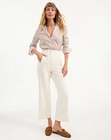 Dova High-Waisted Pant in White | Veronica Beard