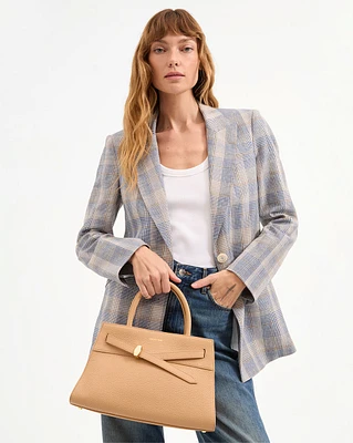 Maci Dickey Jacket in Light Blue Plaid | Veronica Beard