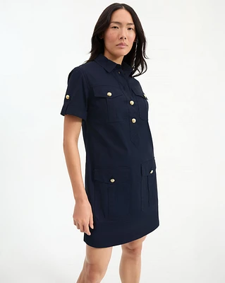 Lucca Dress in Navy | Veronica Beard